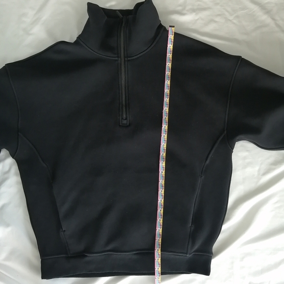 Lululemon Thick Fleece Half 1/2 Zip Sweatshirt in Black XS/S - Picture 14 of 15